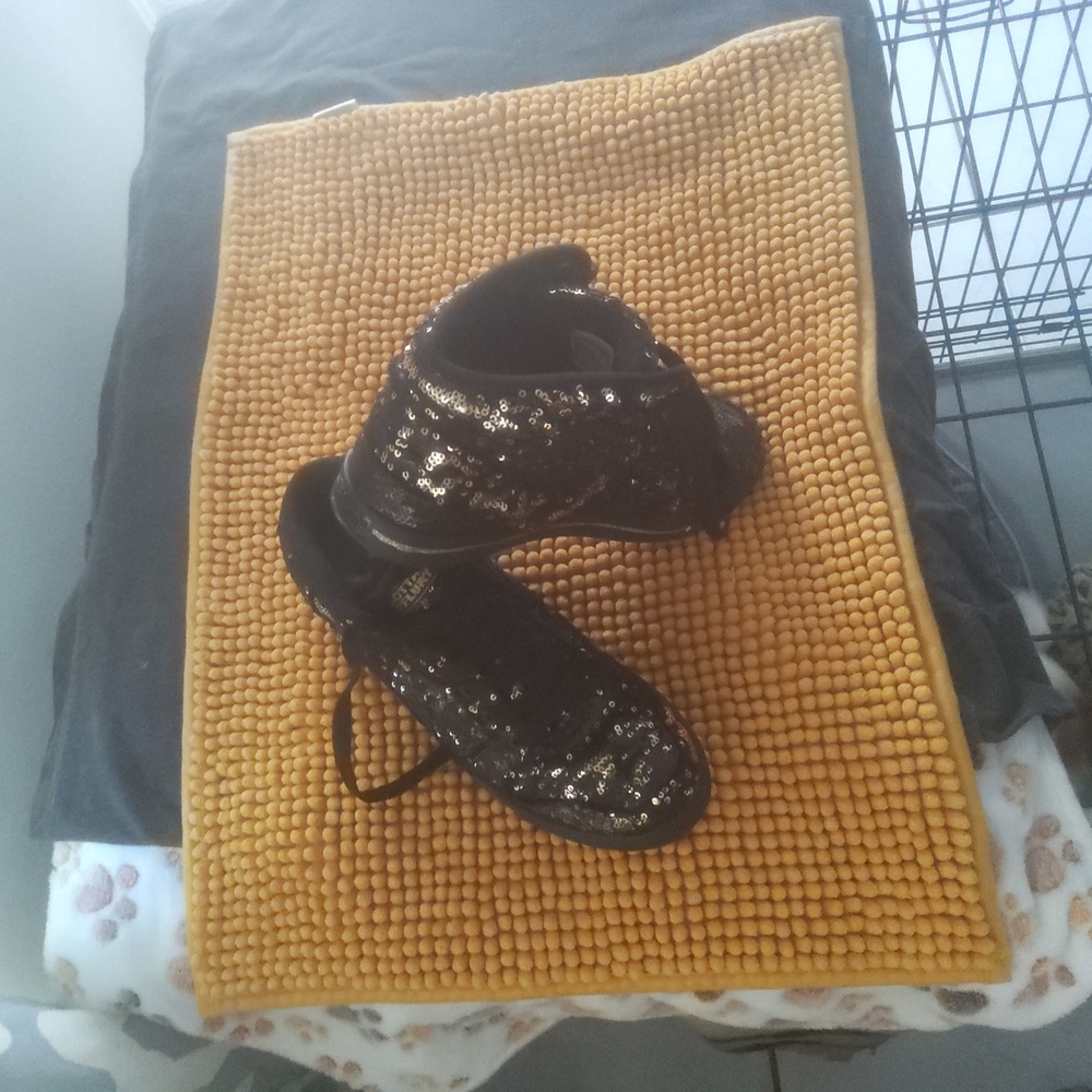 High tops W9 gold glitter
